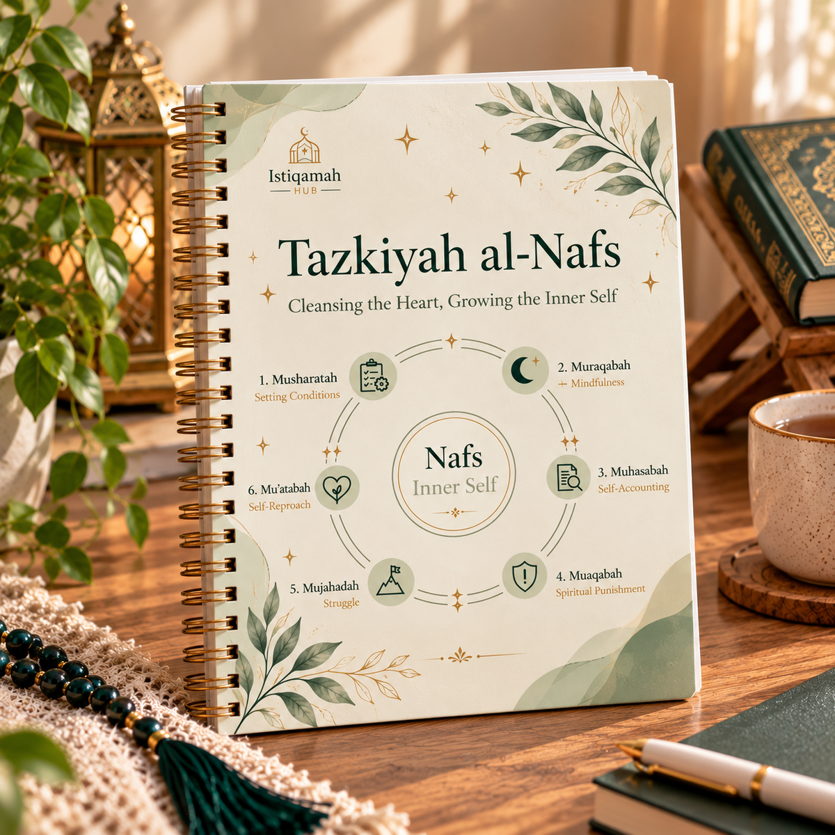 Tazkiyah al-Nafs - Guided Islamic Self-Reflection Journal for Spiritual & Personal Growth