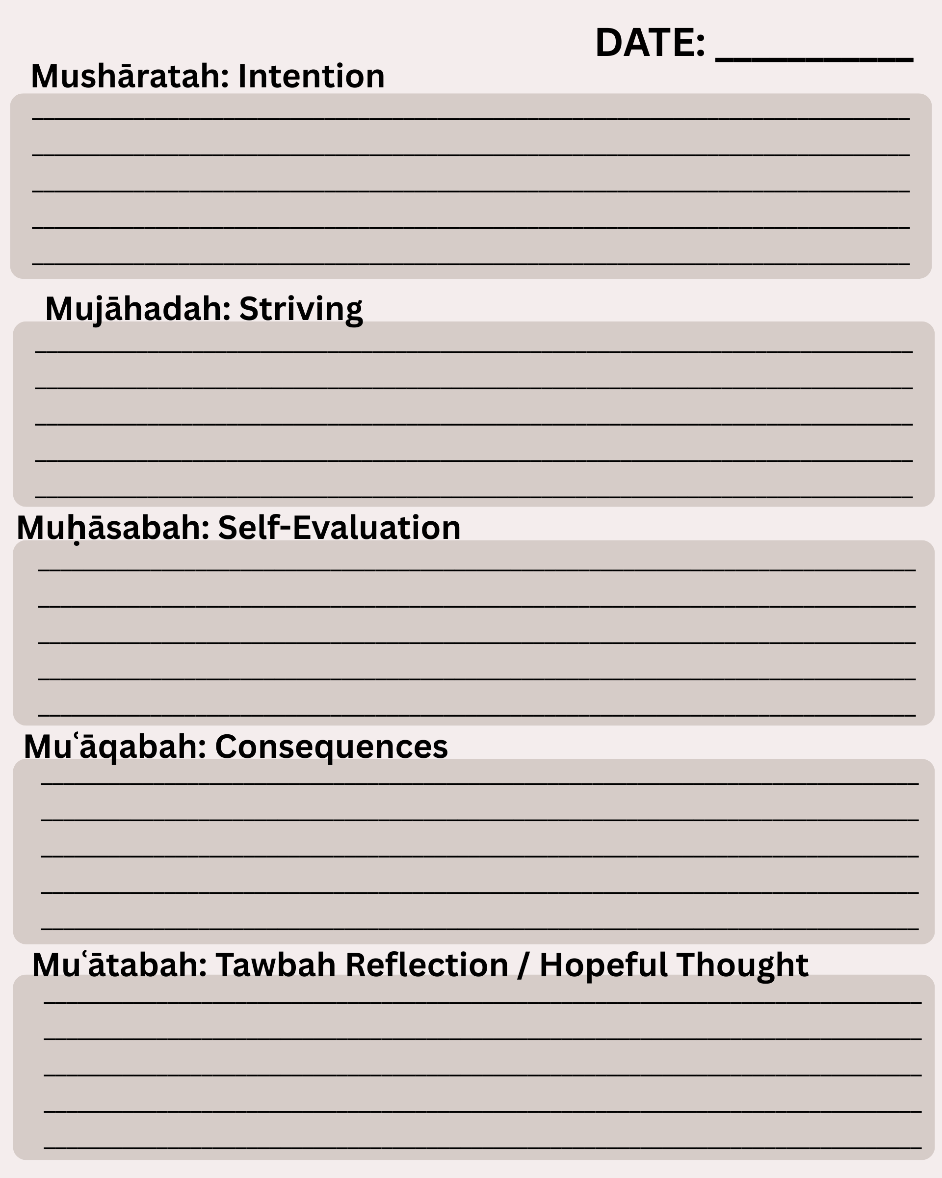 Nafs Reflection Journal