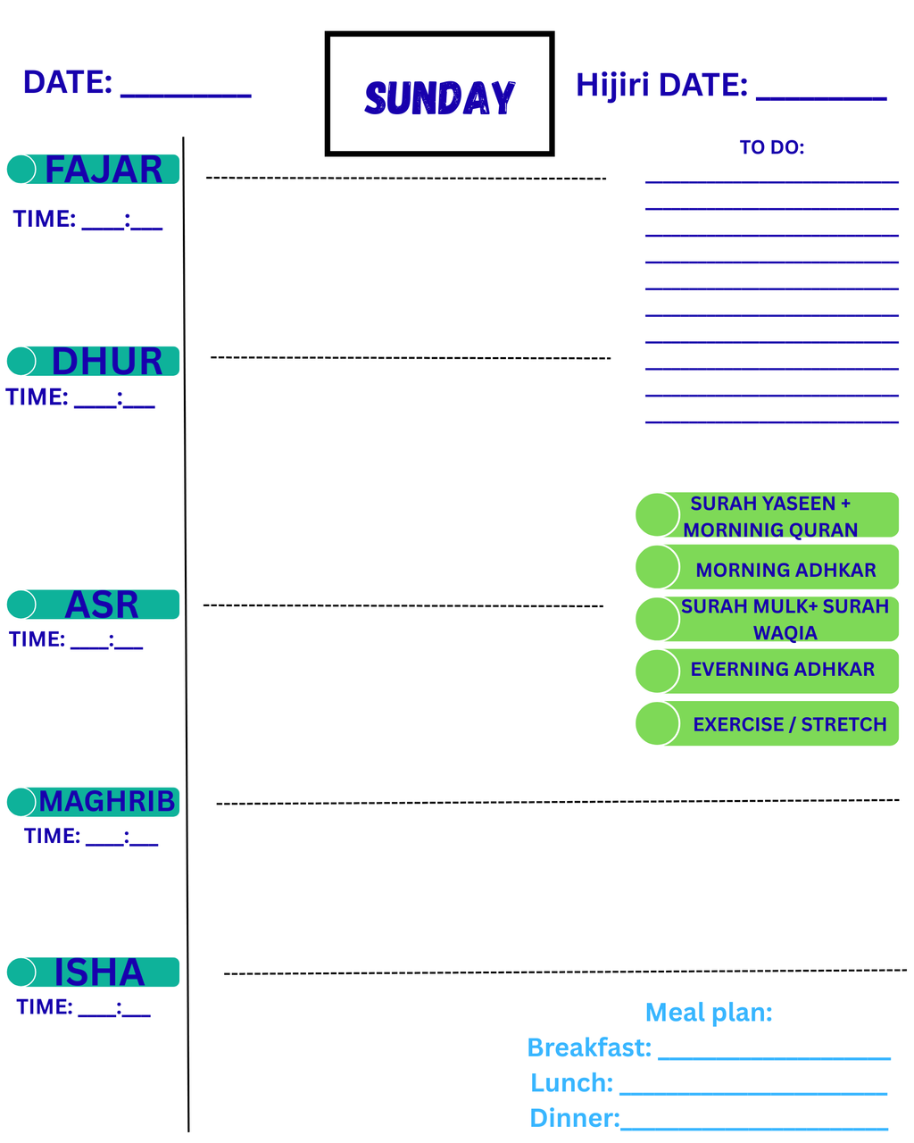 Digital Prayer-Led Day Planner