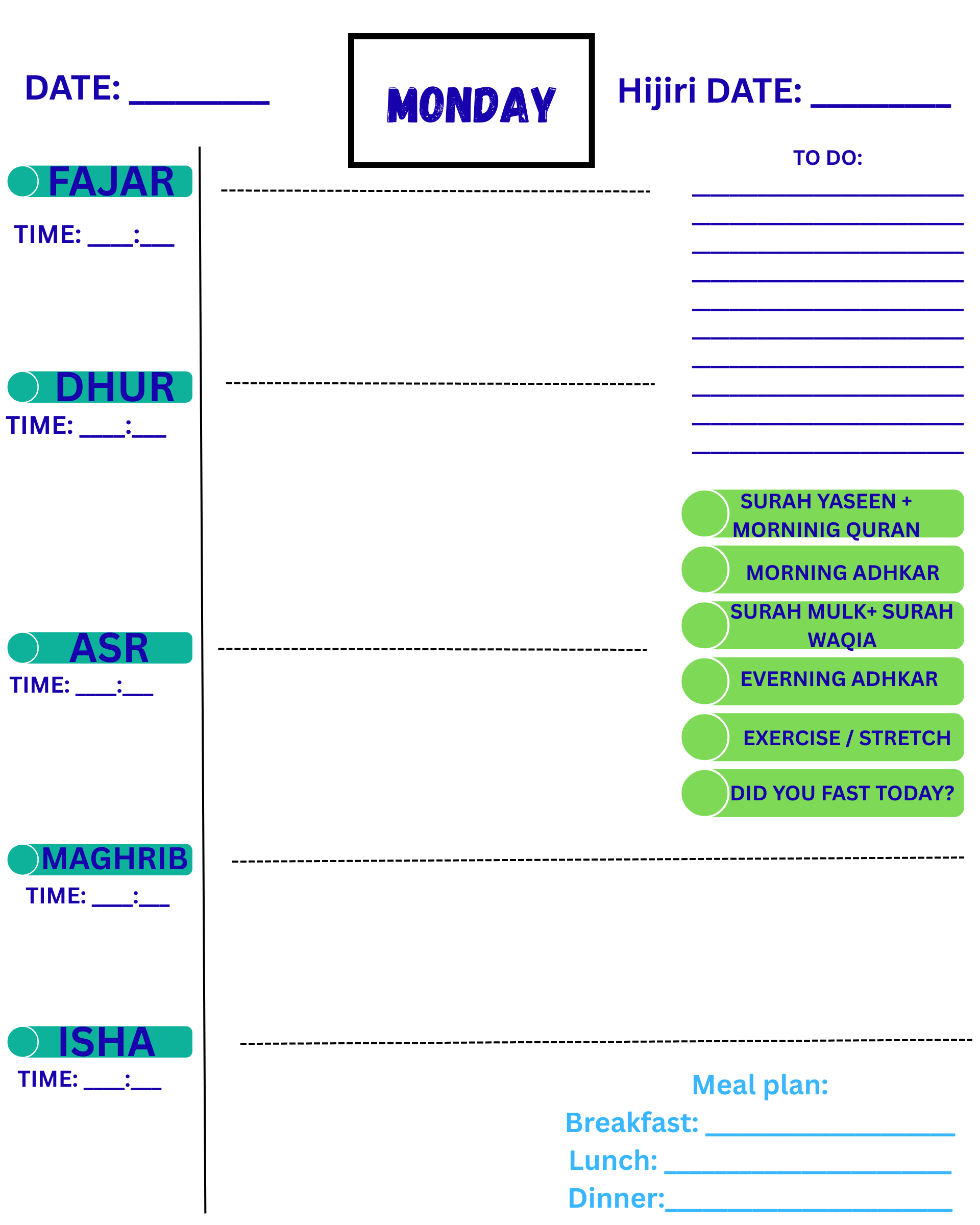 Digital Prayer-Led Day Planner