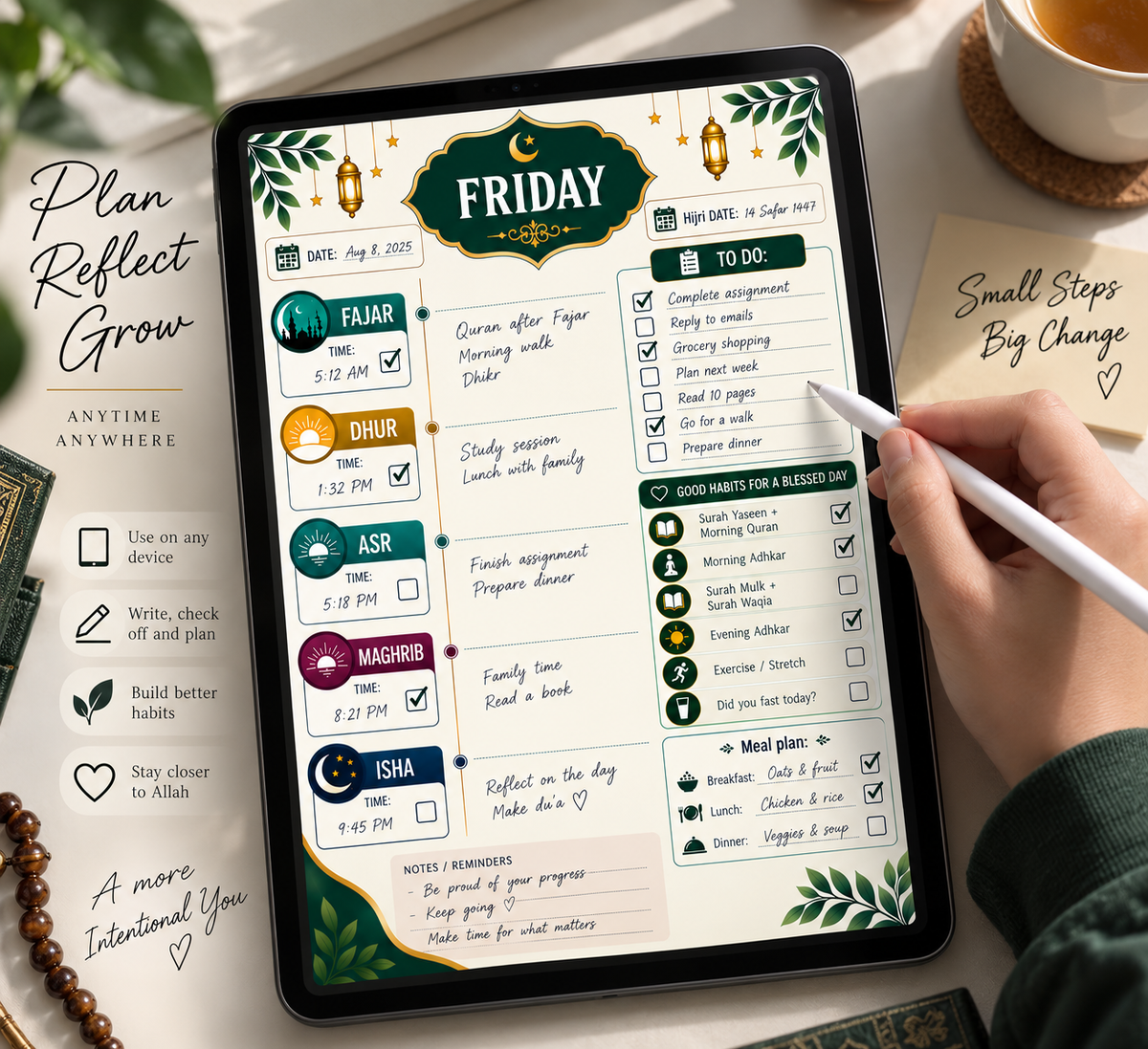 Islamic Daily Planner – Prayer-Centered Daily Planning & Productivity