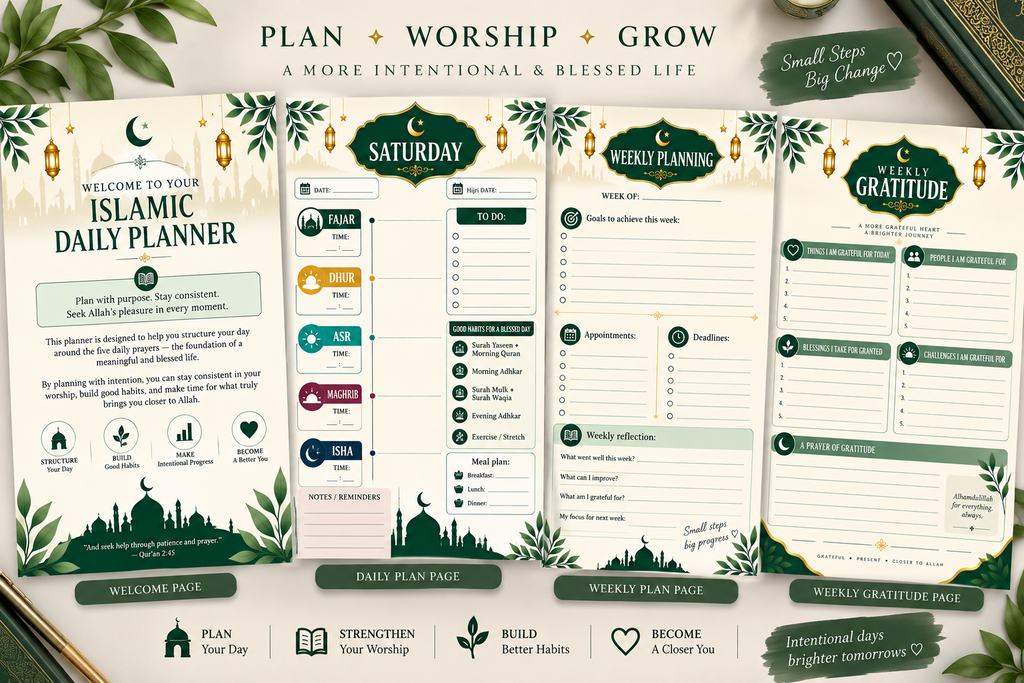 Islamic Daily Planner – Prayer-Centered Daily Planning & Productivity