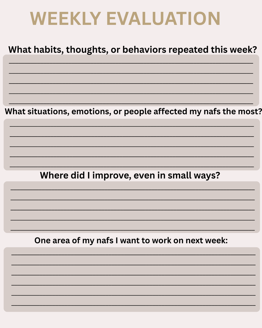 Nafs Reflection Journal