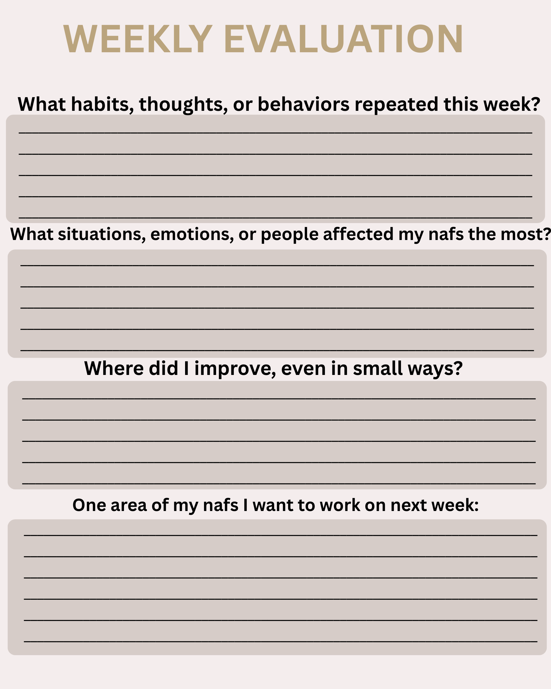 Nafs Reflection Journal