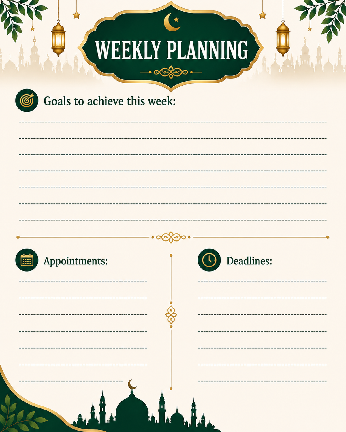 Islamic Daily Planner – Prayer-Centered Daily Planning & Productivity
