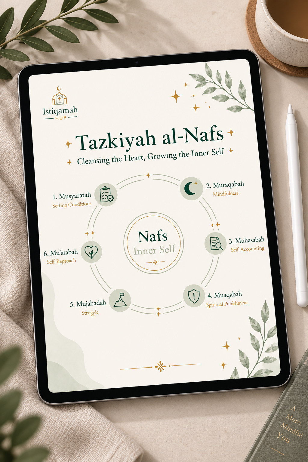 Tazkiyah al-Nafs - Guided Islamic Self-Reflection Journal for Spiritual & Personal Growth