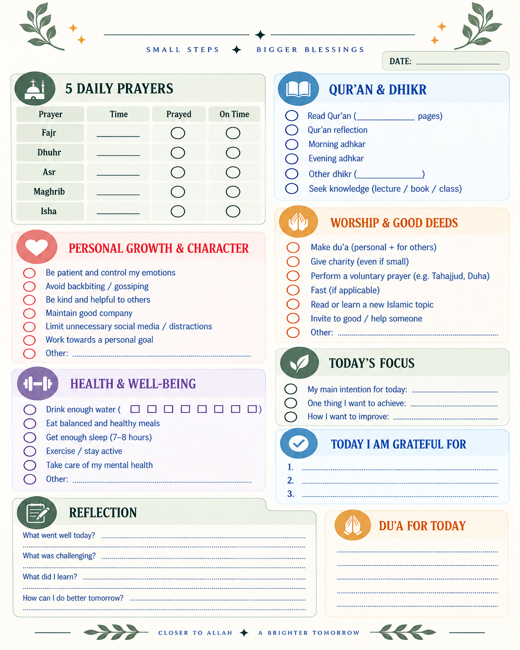 Islamic Habit Tracker – Faith, Discipline & Personal Growth